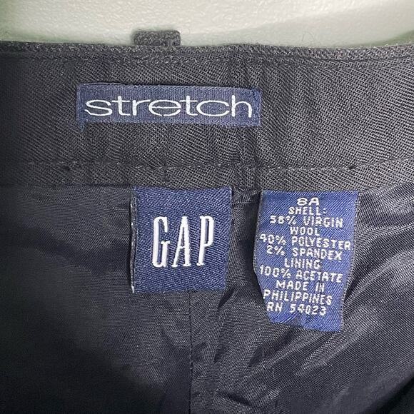 Gap Dress Pants Straight Leg Mid-Rise‎ Wool Blend Stretch Casual Career Gray 8 A - Picture 5 of 10